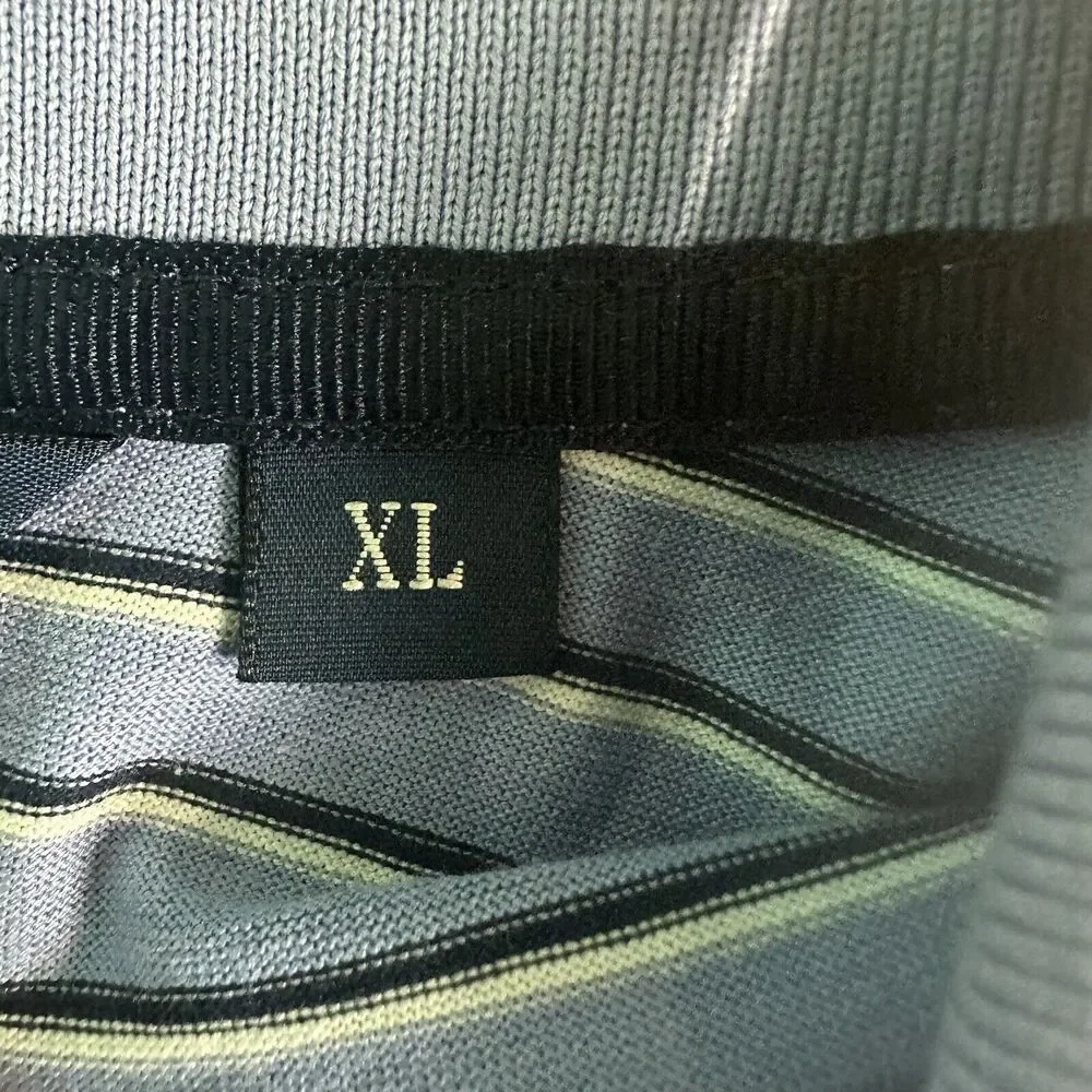Polo Golf Ralph Lauren Men’s XL Blue Striped‎ Short Sleeve 100% Pima Cotton Soft